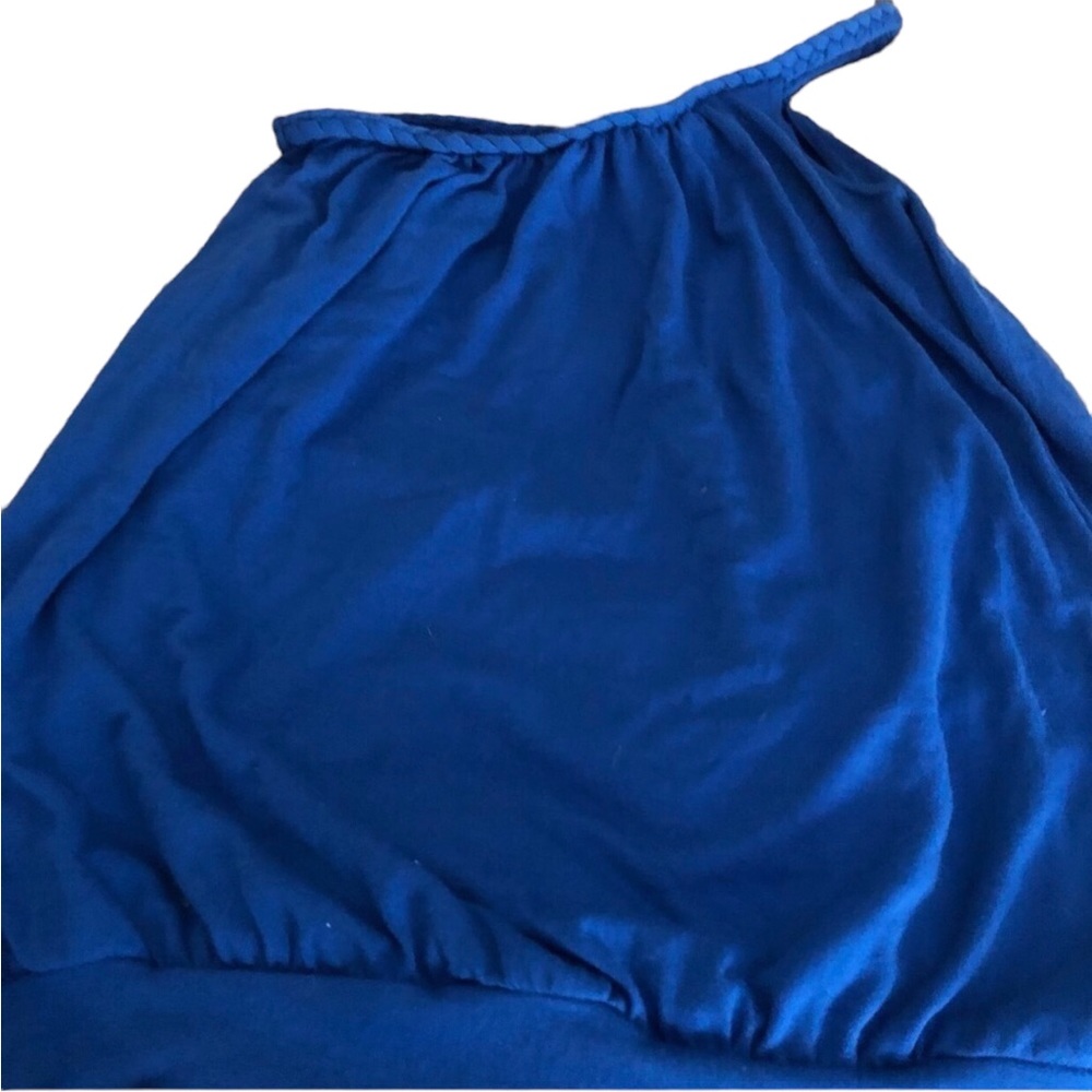 Live Notes royal blue size Large one shoulder , braided strap , band at hem